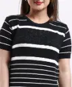 FEVERFEW  Casual Regular Sleeves Striped Women Top