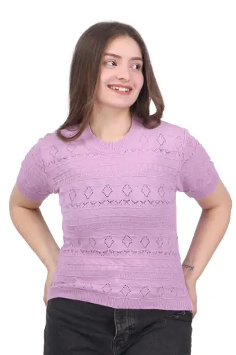 FEVERFEW Casual Cape Sleeves Solid, Self Design, Striped Women Top